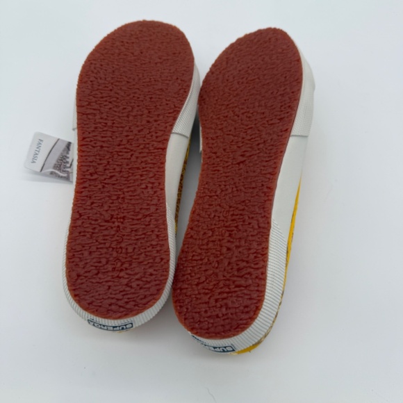 Superga Women’s 11 Canary Yellow Floral Brocade Sneakers With Red & Gold NWT - Picture 12 of 14